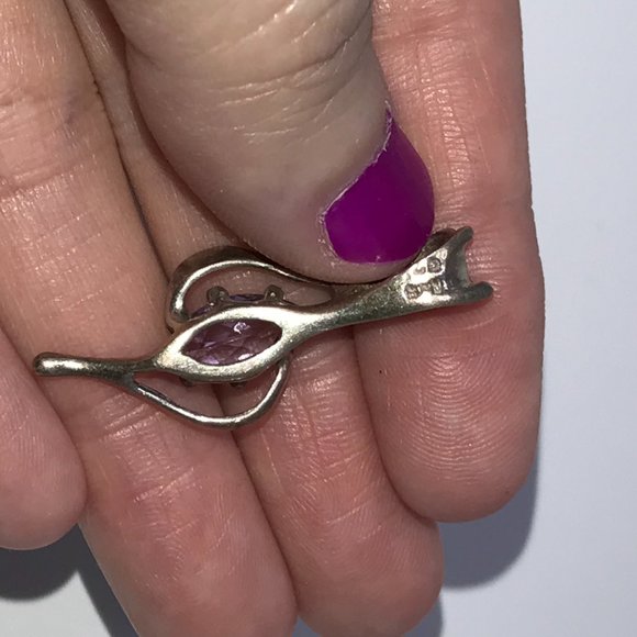 Sterling Silver And Amethyst Pendant - Picture 9 of 14